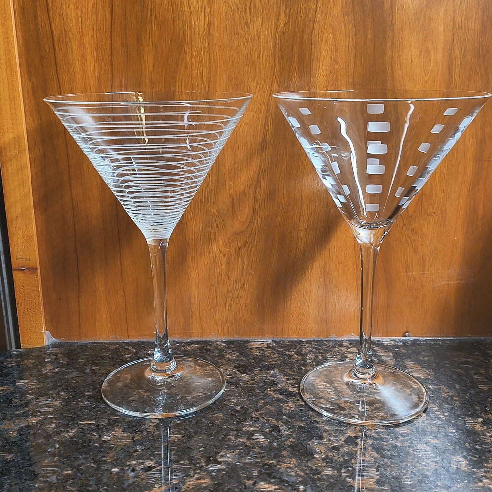 Mikasa Cheers Set Of Two Martini Glasses